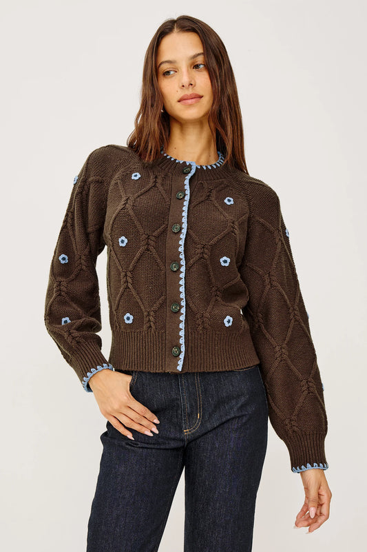Rails - Laurie Cardigan in Walnut Daisy
