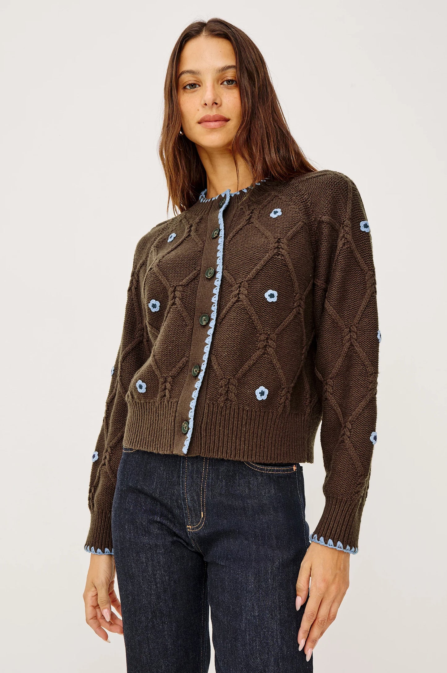 Rails - Laurie Cardigan in Walnut Daisy