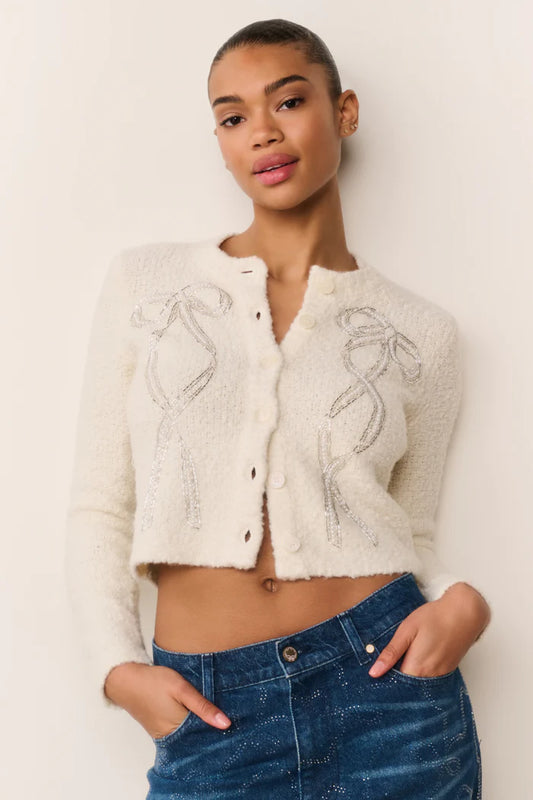 Love Shack Fancy - Leocadia Cardigan in Ivory