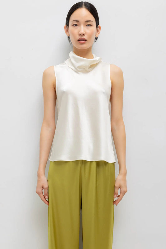 Leset - BARB SLEEVELESS COWL NECK in creme