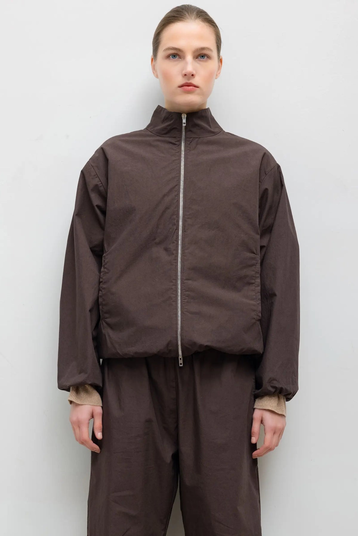 Leset - Kyoto Windbreaker in chocolate brown