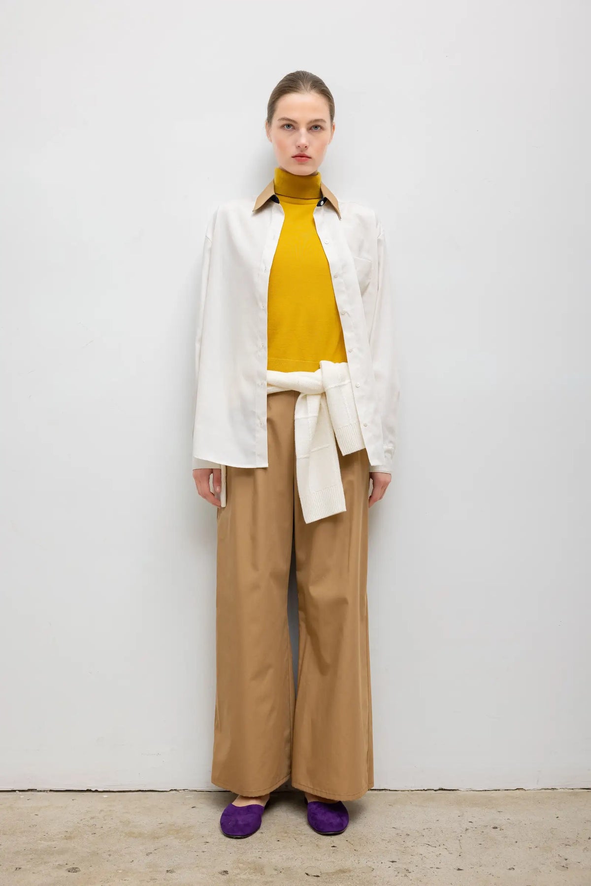 Leset -YOSHI WIDE LEG BOXER PANT in camel