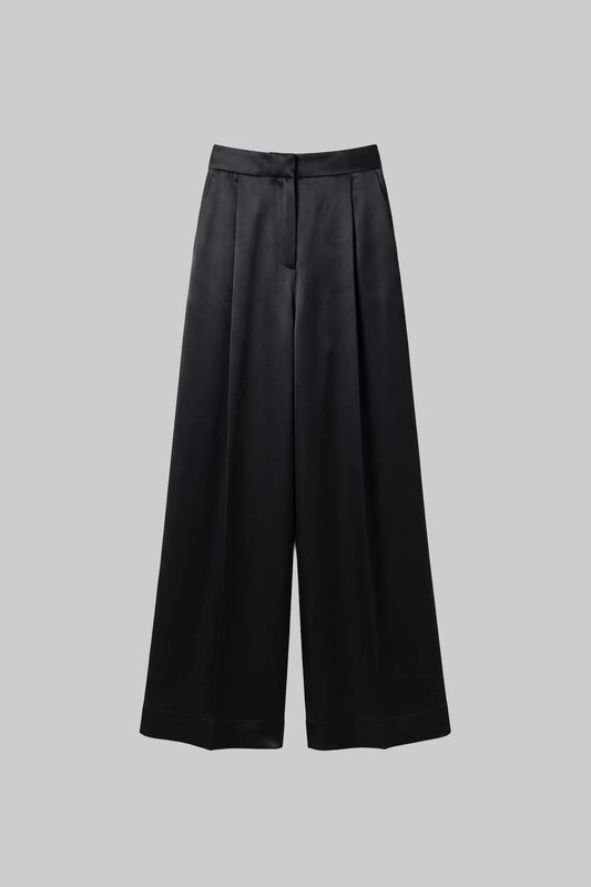 Leset - BARB pleated trouser in black