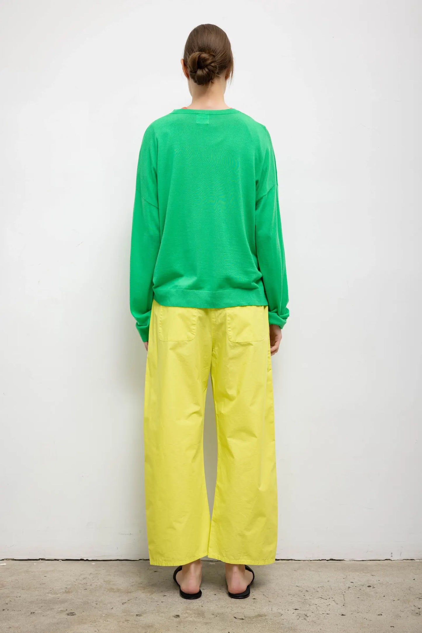 Leset - Kyoto Carpenter Pant in Chartreuse