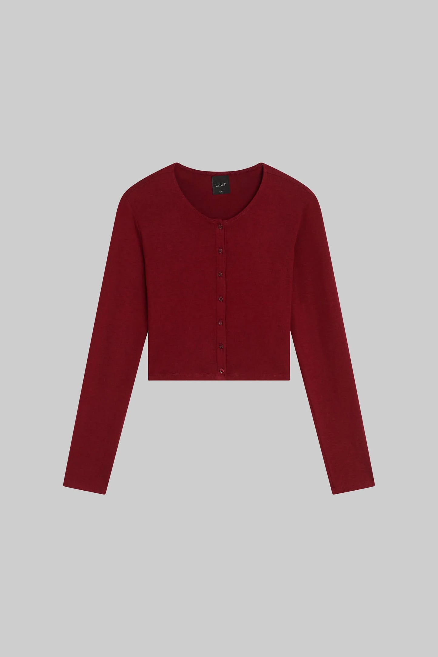 Leset - Lauren cropped cardigan  in Pinot