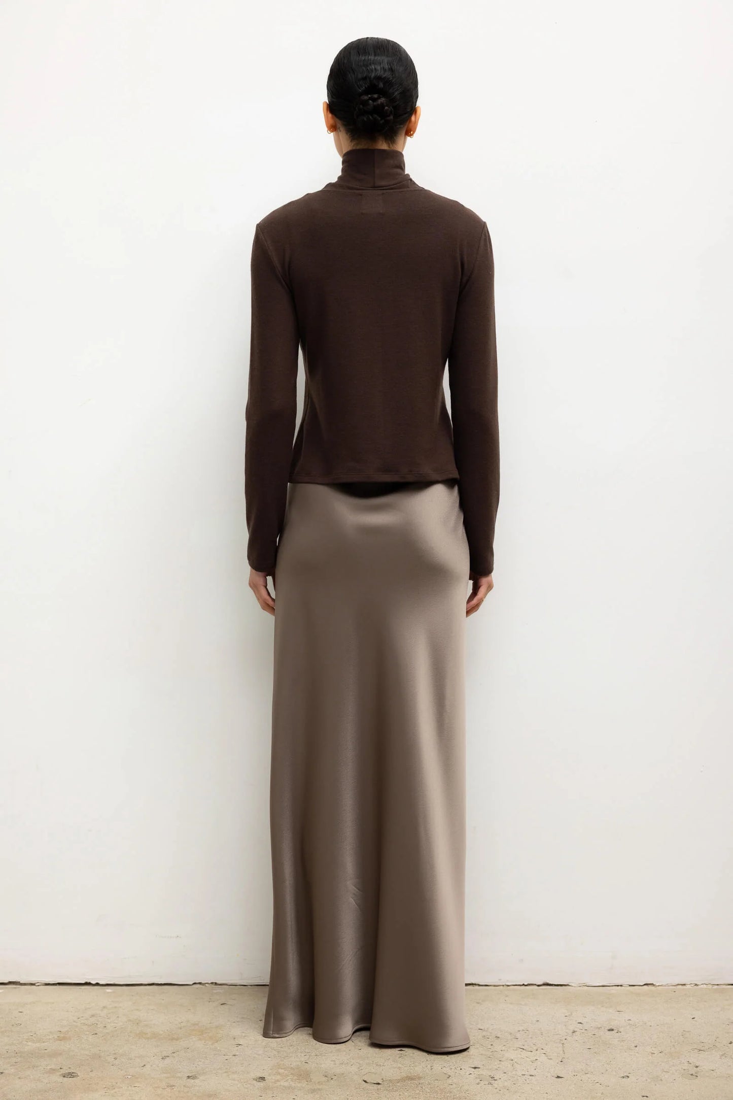 Leset - Lauren classic cardigan in Chocolate