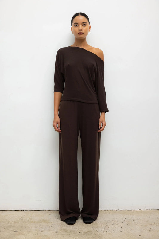 Leset - Lauren pocket pant in chocolate