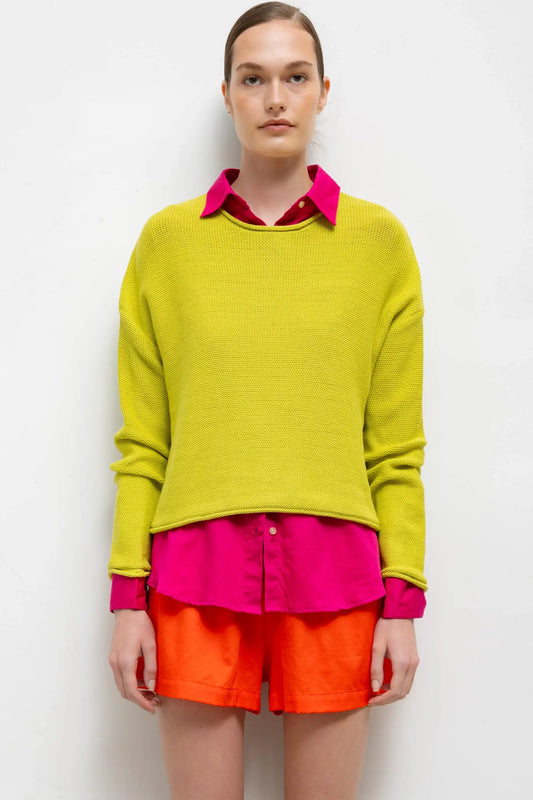 Leset - Mae Crewneck in Chartreuse
