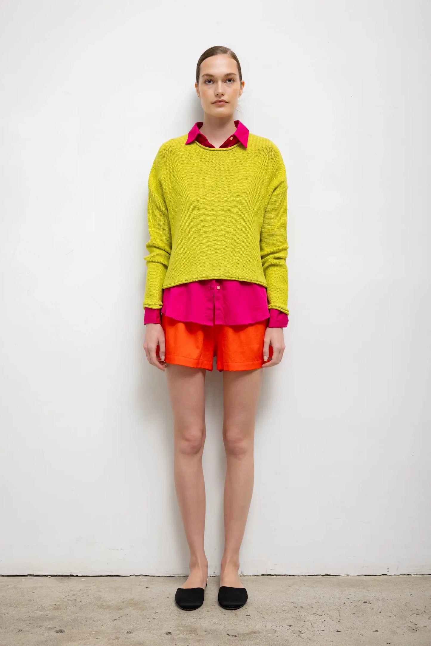 Leset - Mae Crewneck in Chartreuse