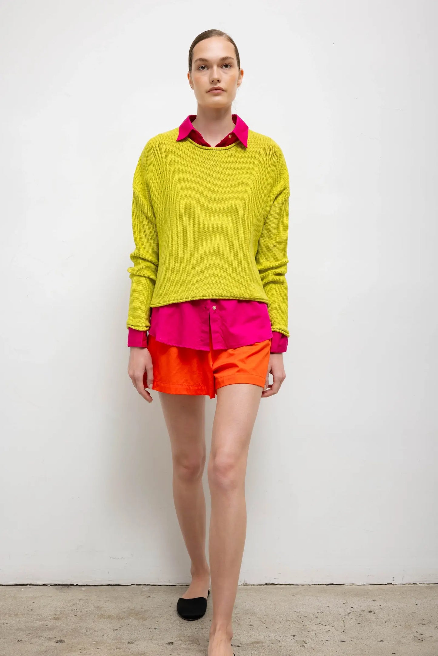 Leset - Mae Crewneck in Chartreuse