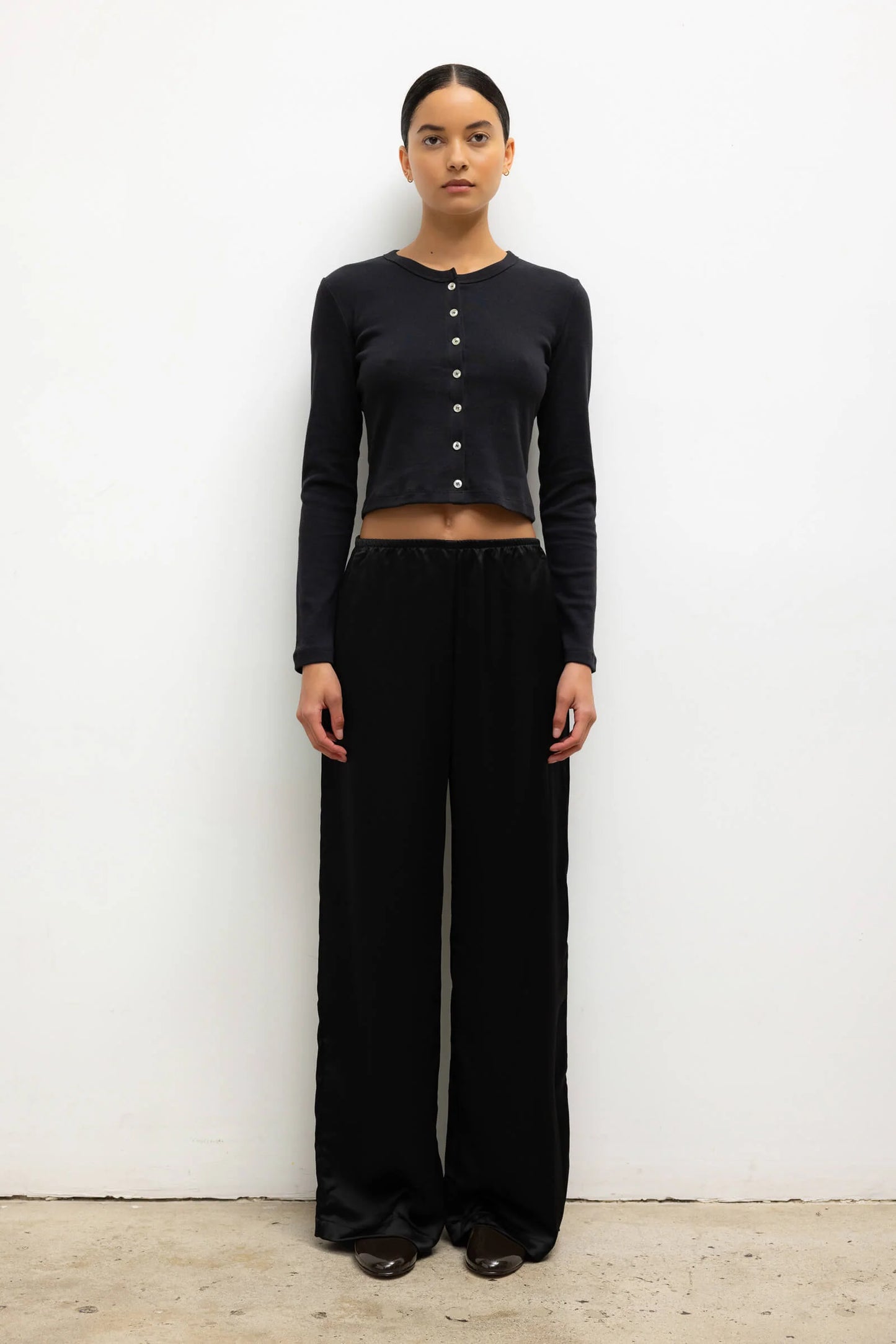 Leset - Barb Wide Leg Pant in Black