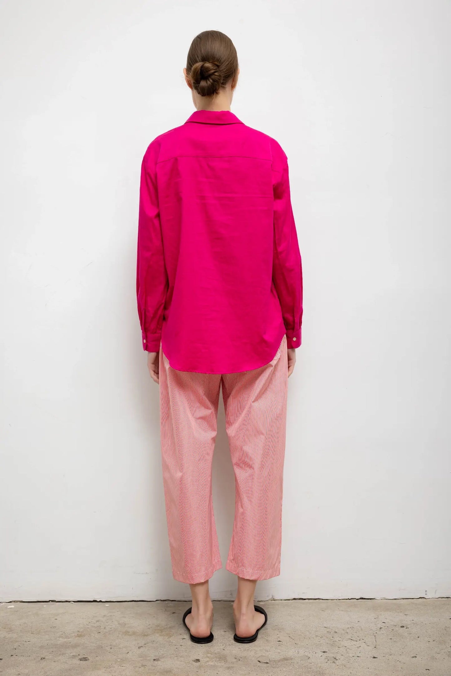 Leset - Yoko classic button down shirt in Amaranth