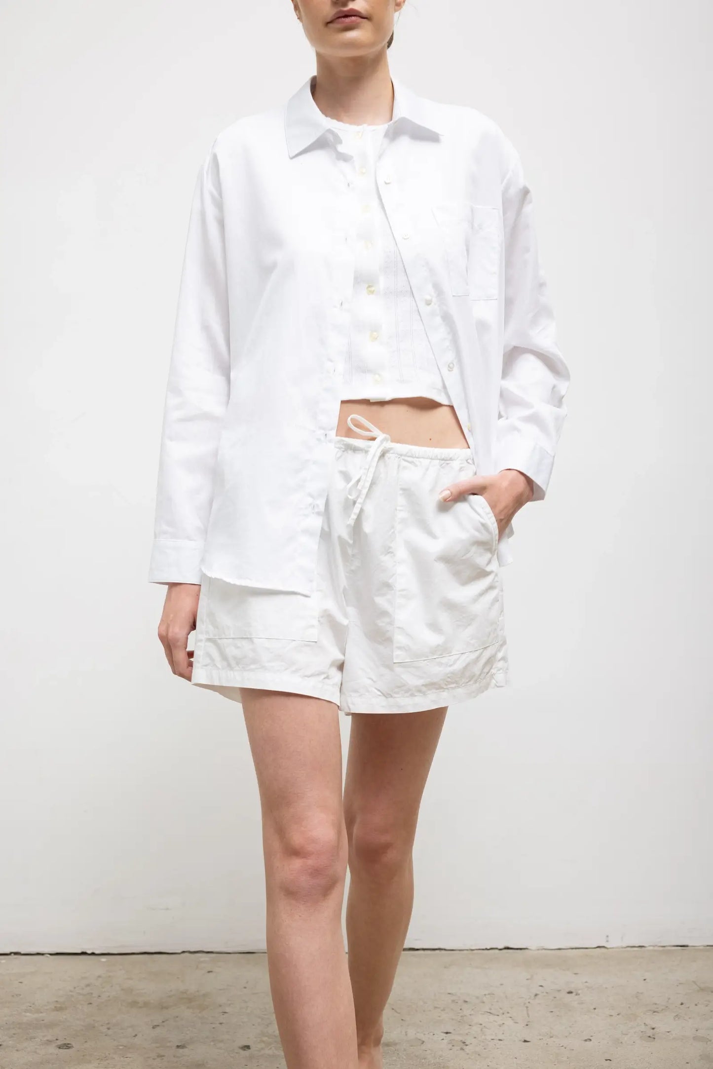 Leset - Yoko Classic Button Down Shirt in White