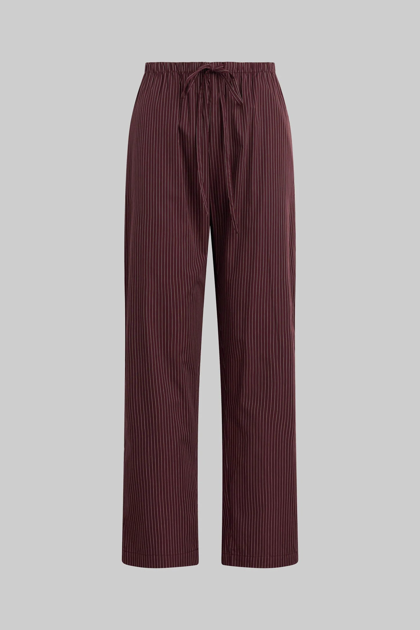 Leset - Yoshi Stripe classic tie pant in Bordeaux