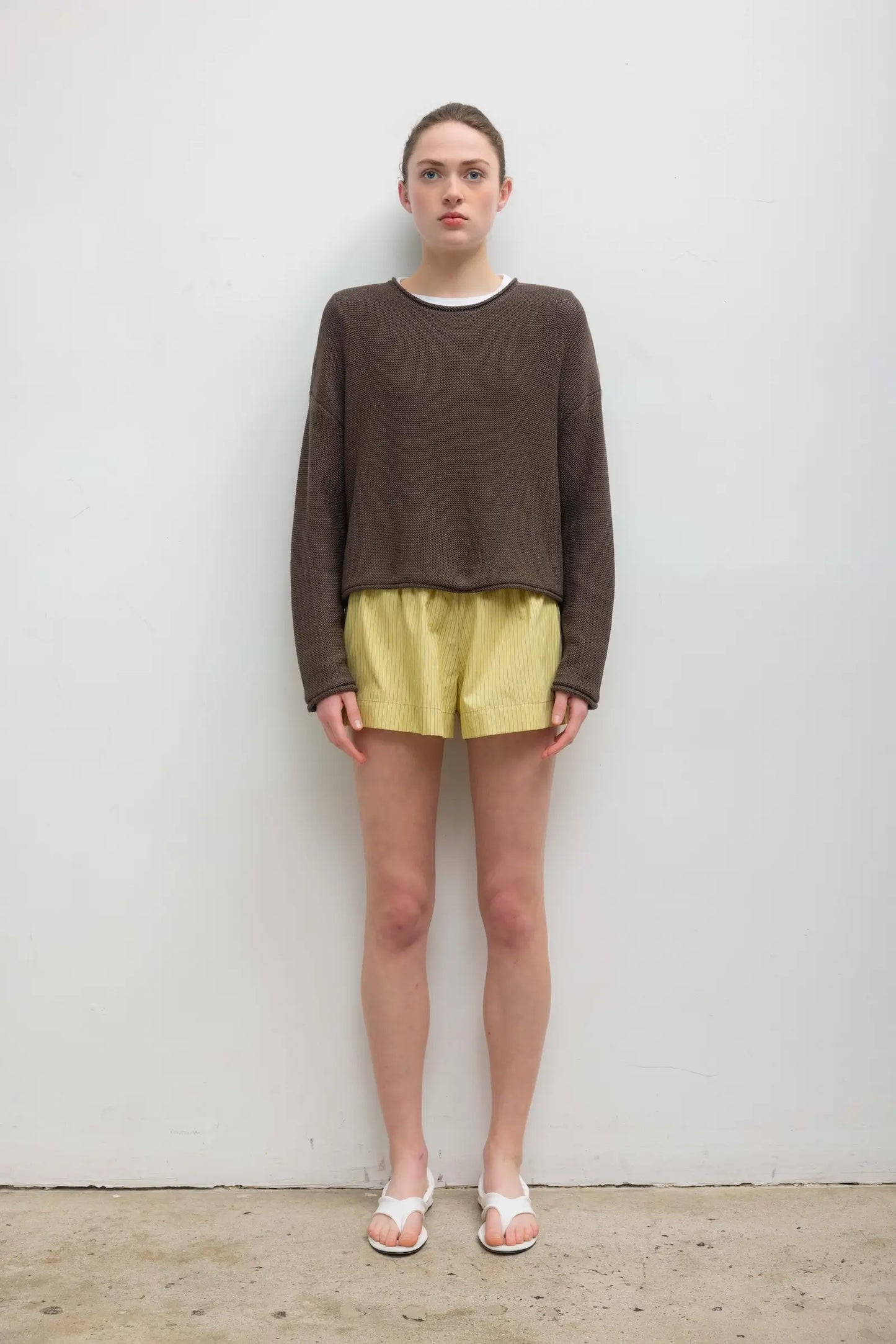 Leset - Yoshi Stripe Summer Short in Lemon Yellow chocolate