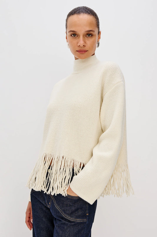 Rails - Lise Sweater in Ivory Fringe