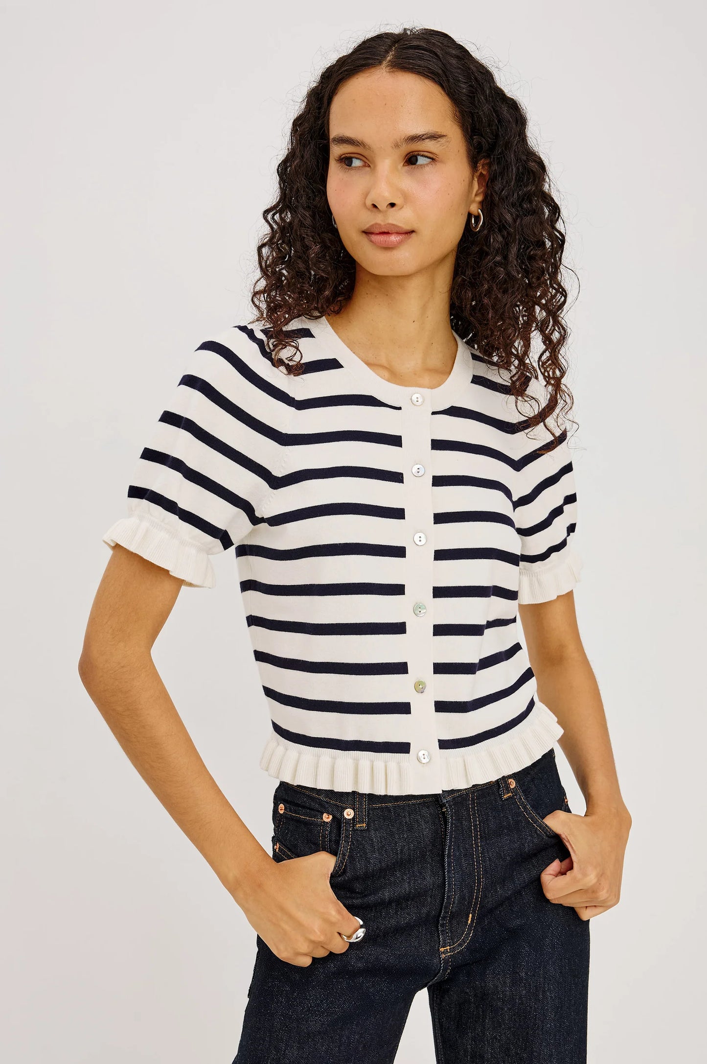 Rails - Lora top in navy stripe