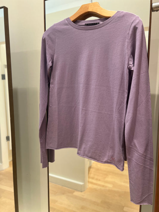 Brazeau Tricot - L/S Fitted Tee in Lavender