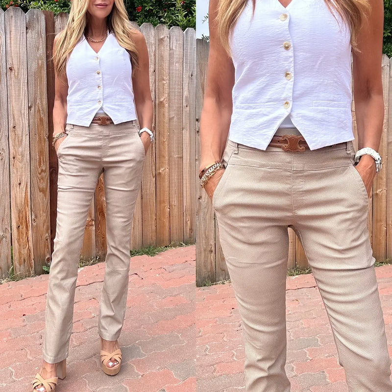 Bevy Flog - Liat Pant in Taupe Diamond