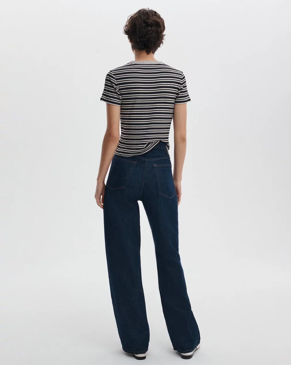 Rag & Bone - Logan wide leg pant in featherweight dusk rinse