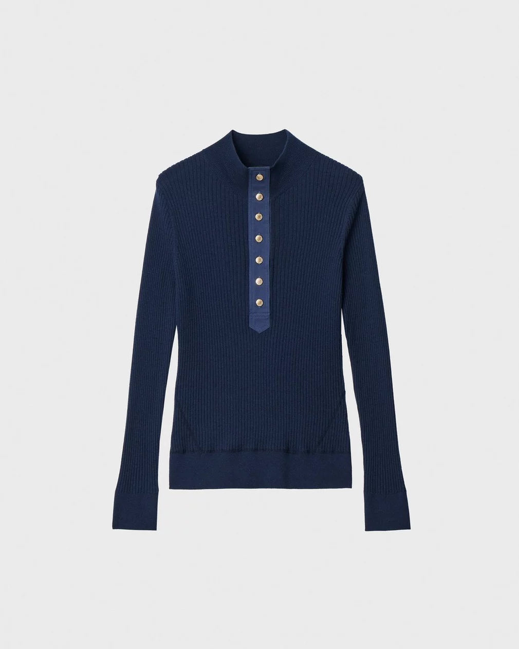 Rag & Bone - Lucy merino wool henley in Navy