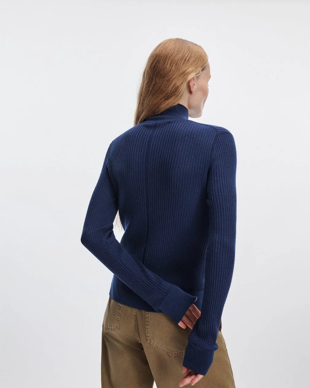Rag & Bone - Lucy merino wool henley in Navy