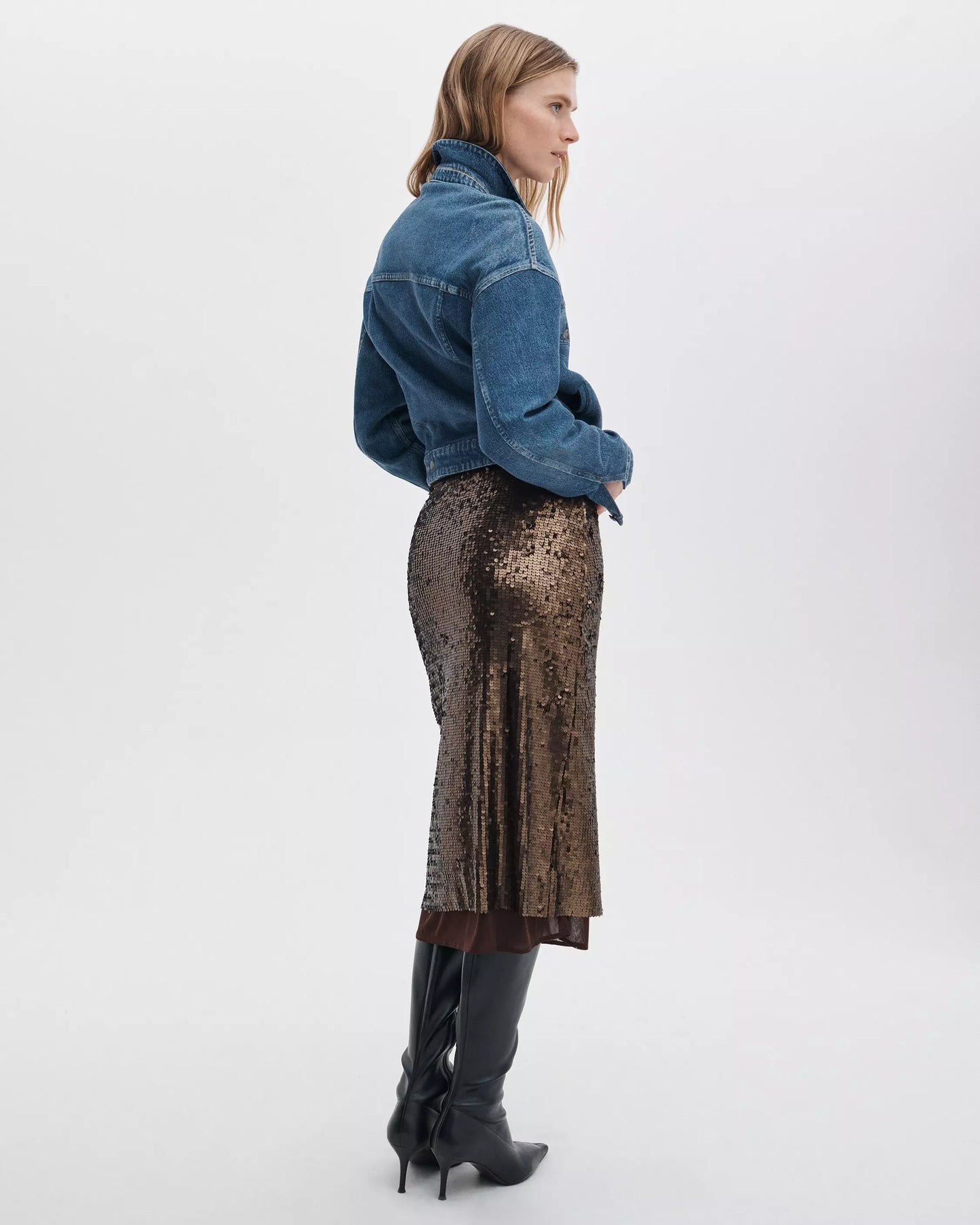 Rag & Bone - Sequin Skirt in coffee