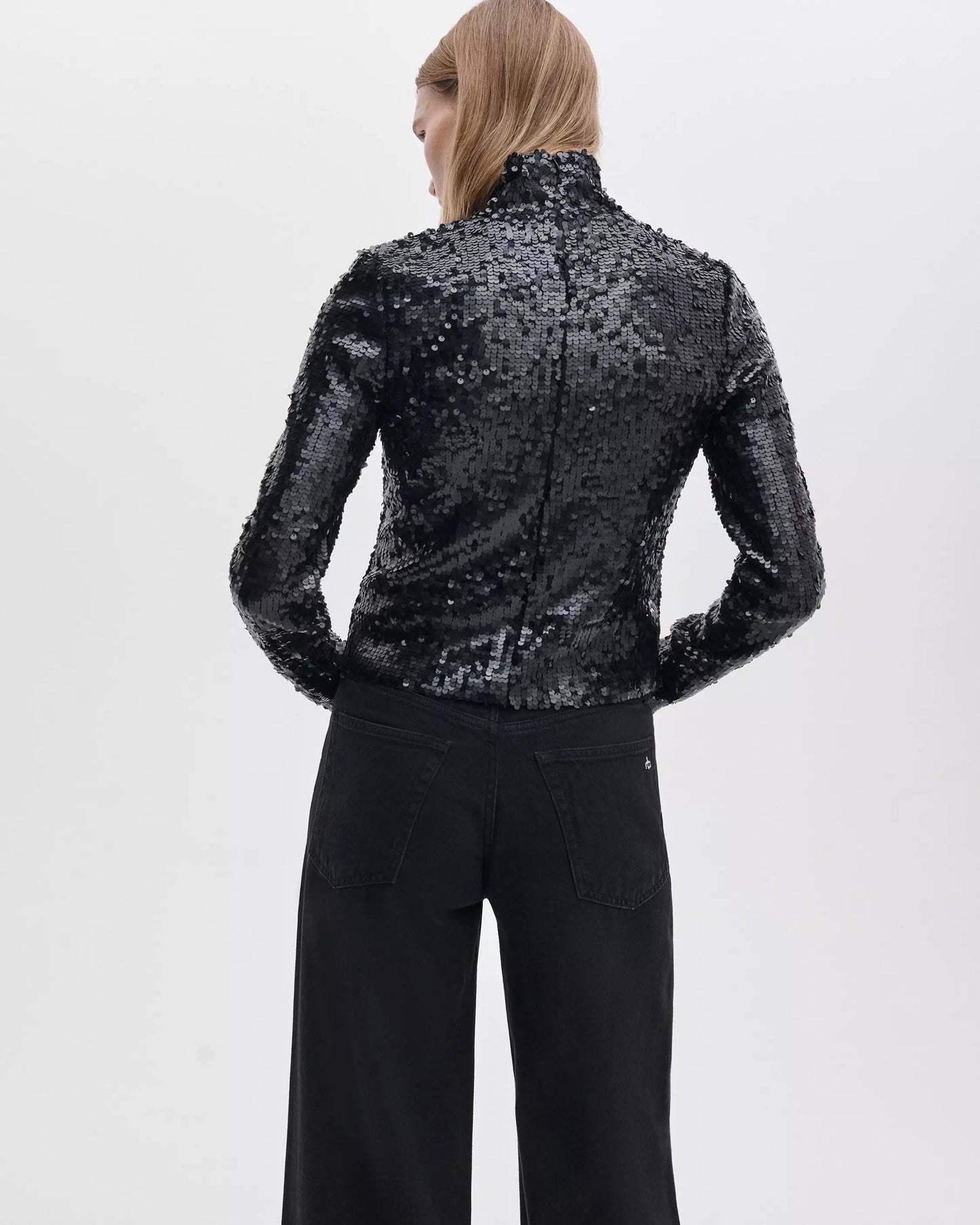 Rag & Bone - Sequin T-Neck in Black
