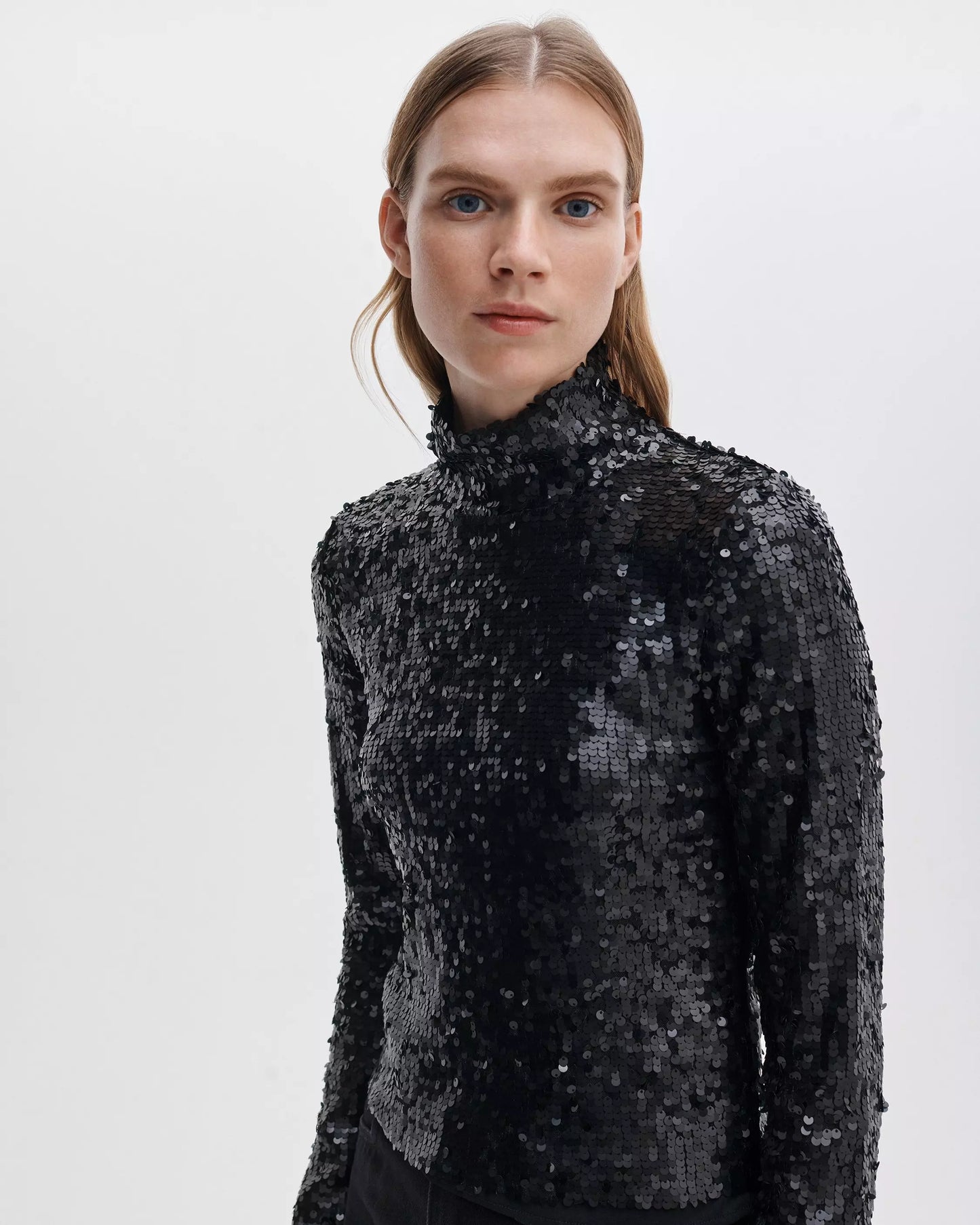 Rag & Bone - Sequin T-Neck in Black