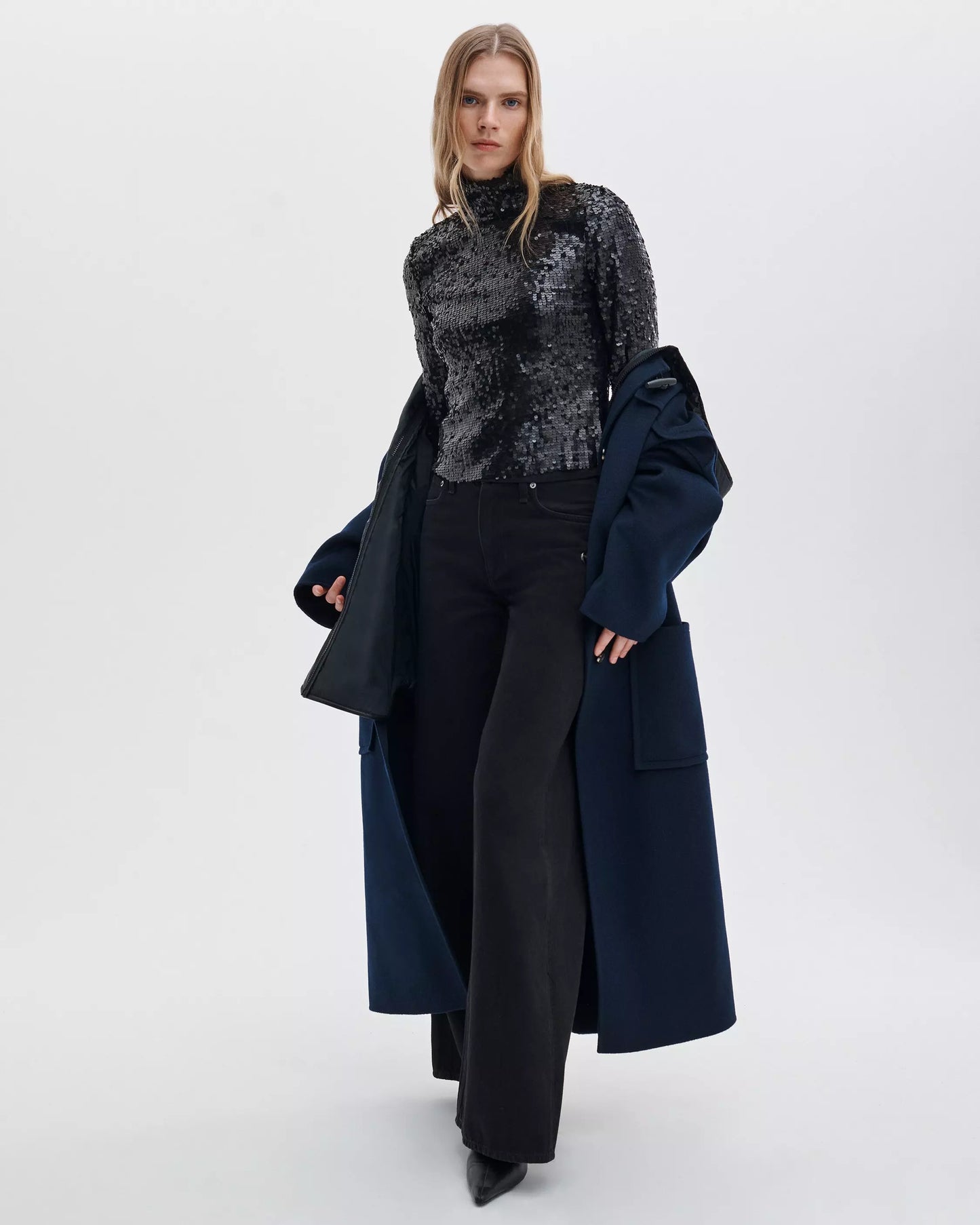 Rag & Bone - Sequin T-Neck in Black