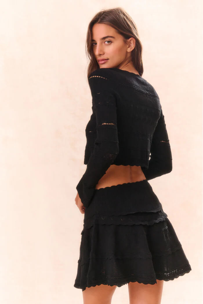 Love Shack Fancy - Media Cardigan in Black