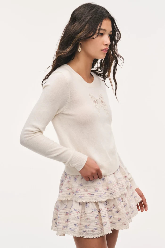Love Shack Fancy - Mingley Sweater in Cozy Ivory