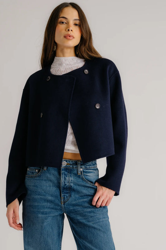 SABLYN - Floren Double Breasted Jacket in Midnight navy