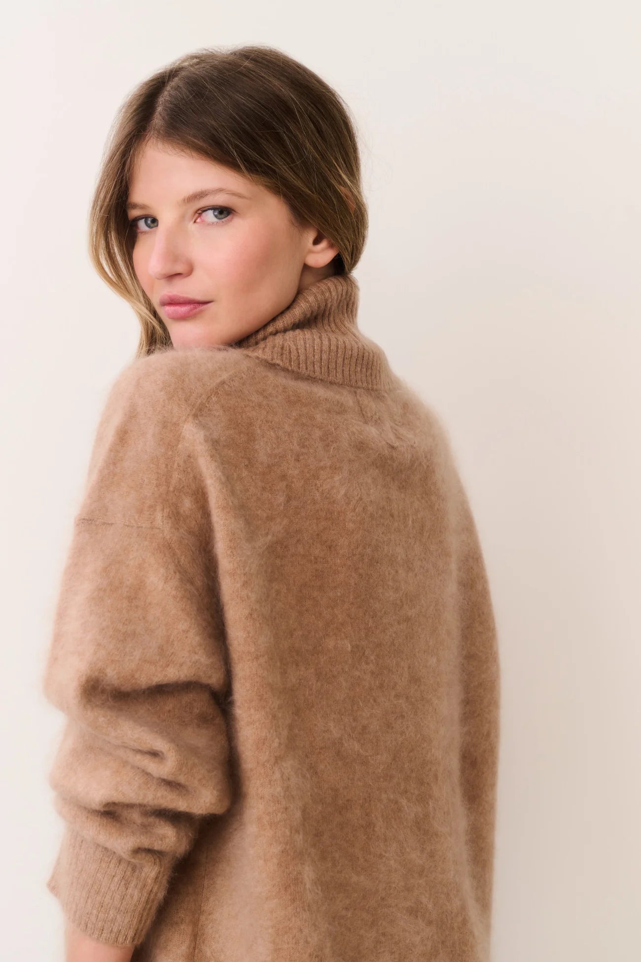 Love Shack Fancy - Nia Turtleneck in brown sugar