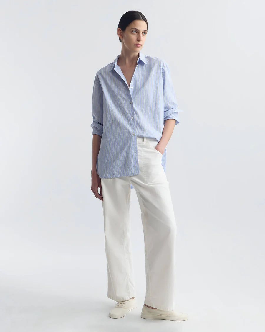 Nili Lotan - Yorke Shirt in Ciel Stripes