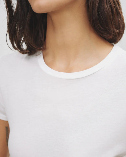 Lana Crew neck Tee in White