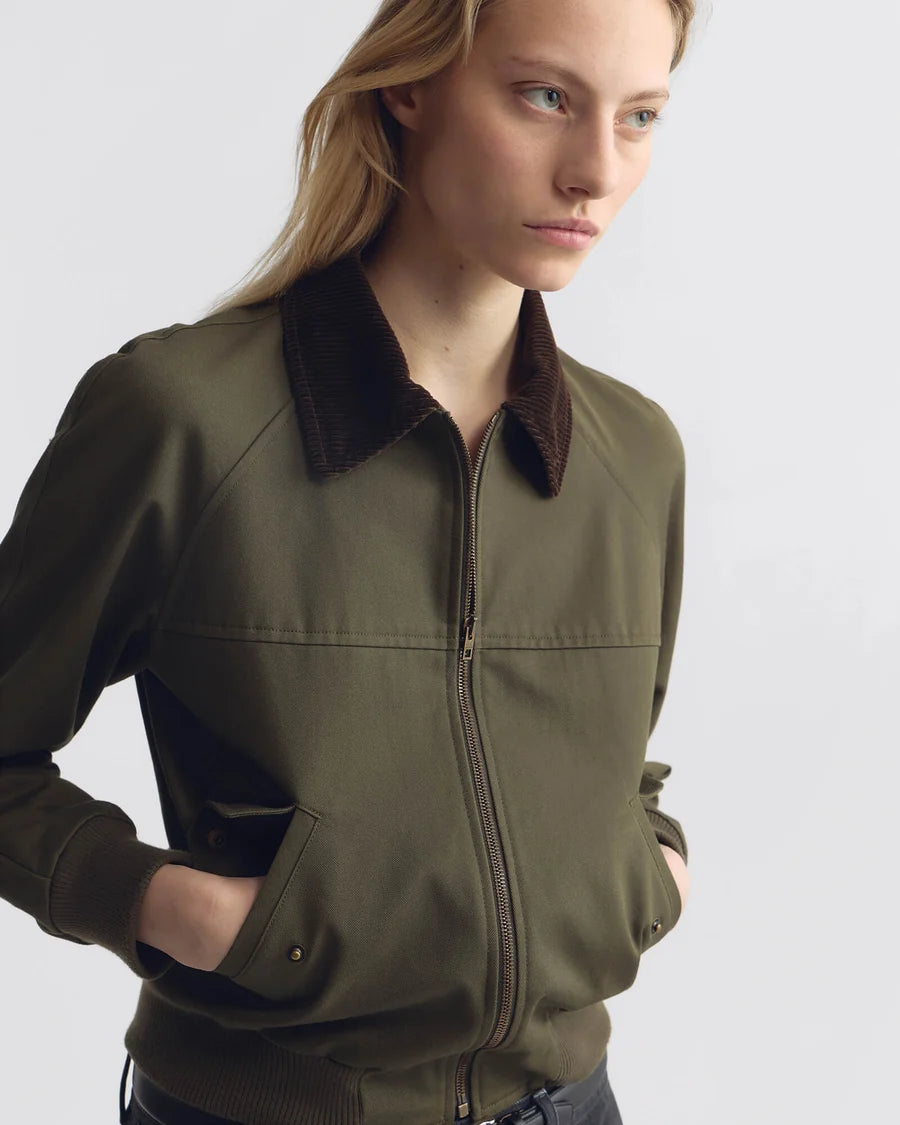 Nili Lotan - Victor bomber jacket in army green