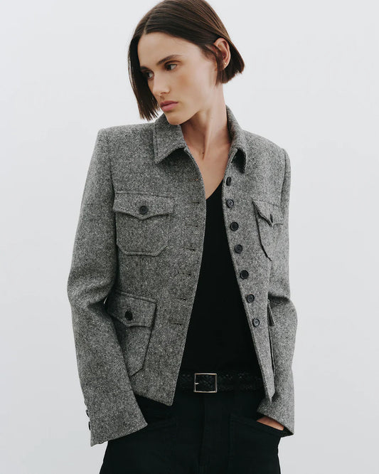Nili Lotan - Jamison Jacket in Black Donegal