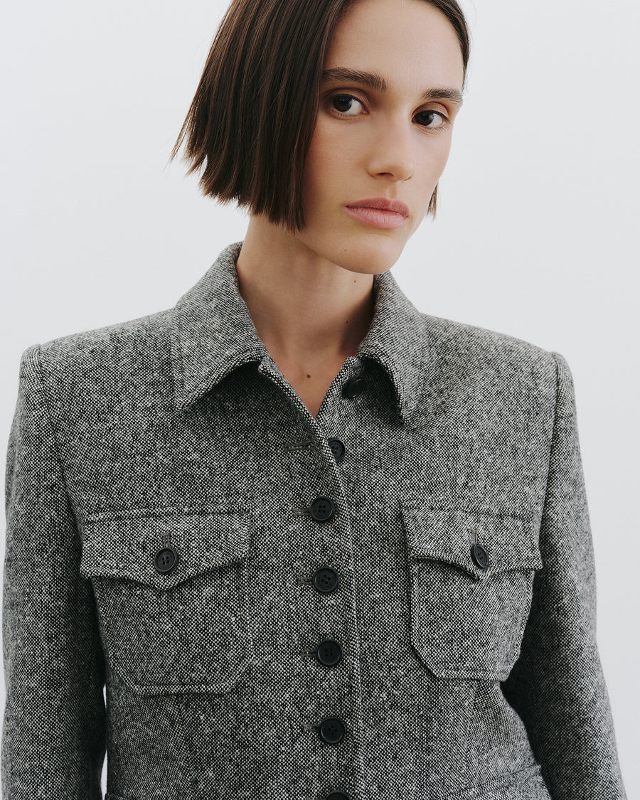 Nili Lotan - Jamison Jacket in Black Donegal