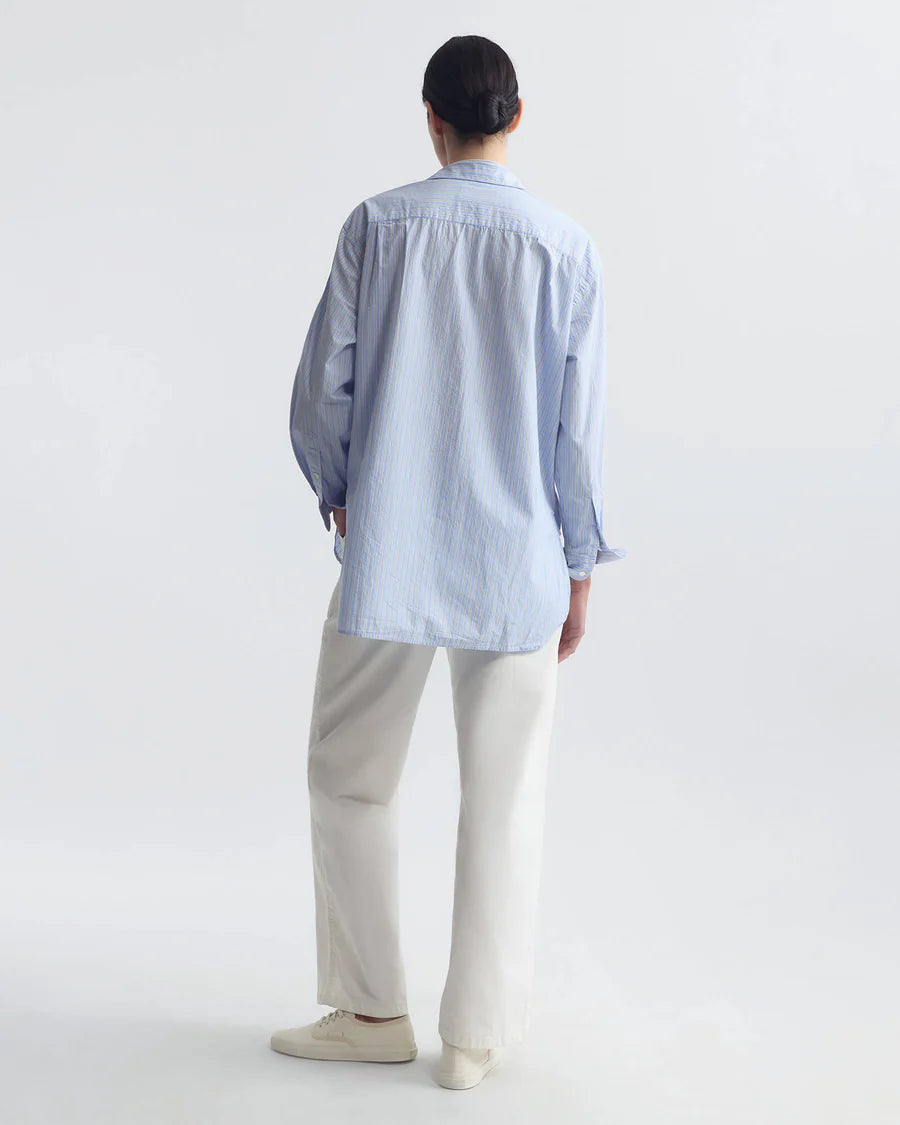 Nili Lotan - Yorke Shirt in Ciel Stripes