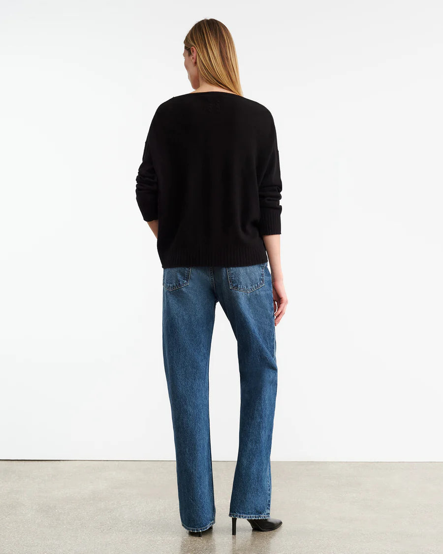 Nili Lotan - Boyfriend Cashmere sweater in Black