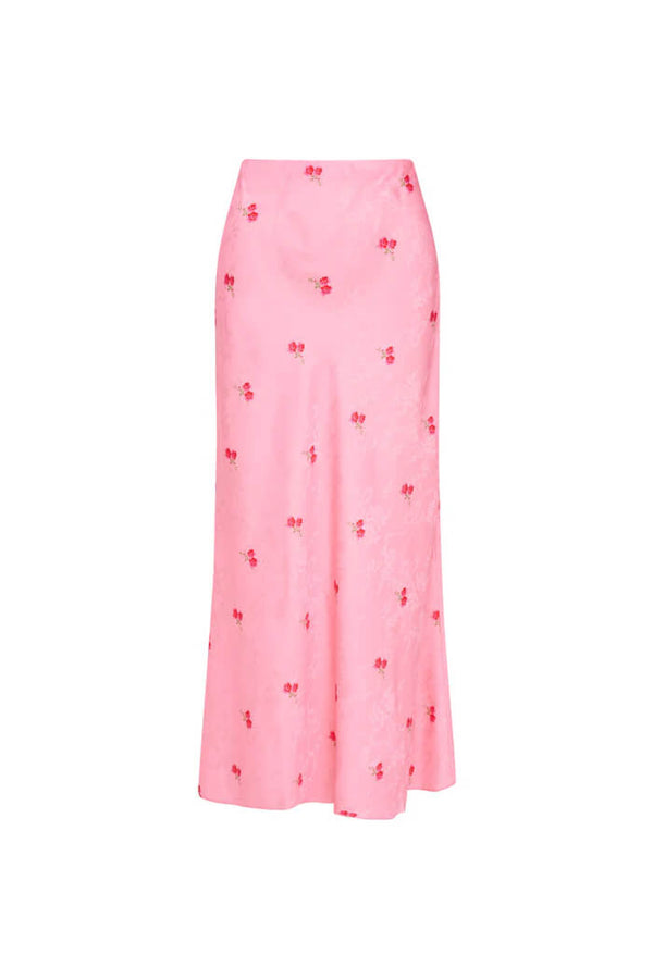 Love Shack Fancy - Noam Skirt in Cherry Pink