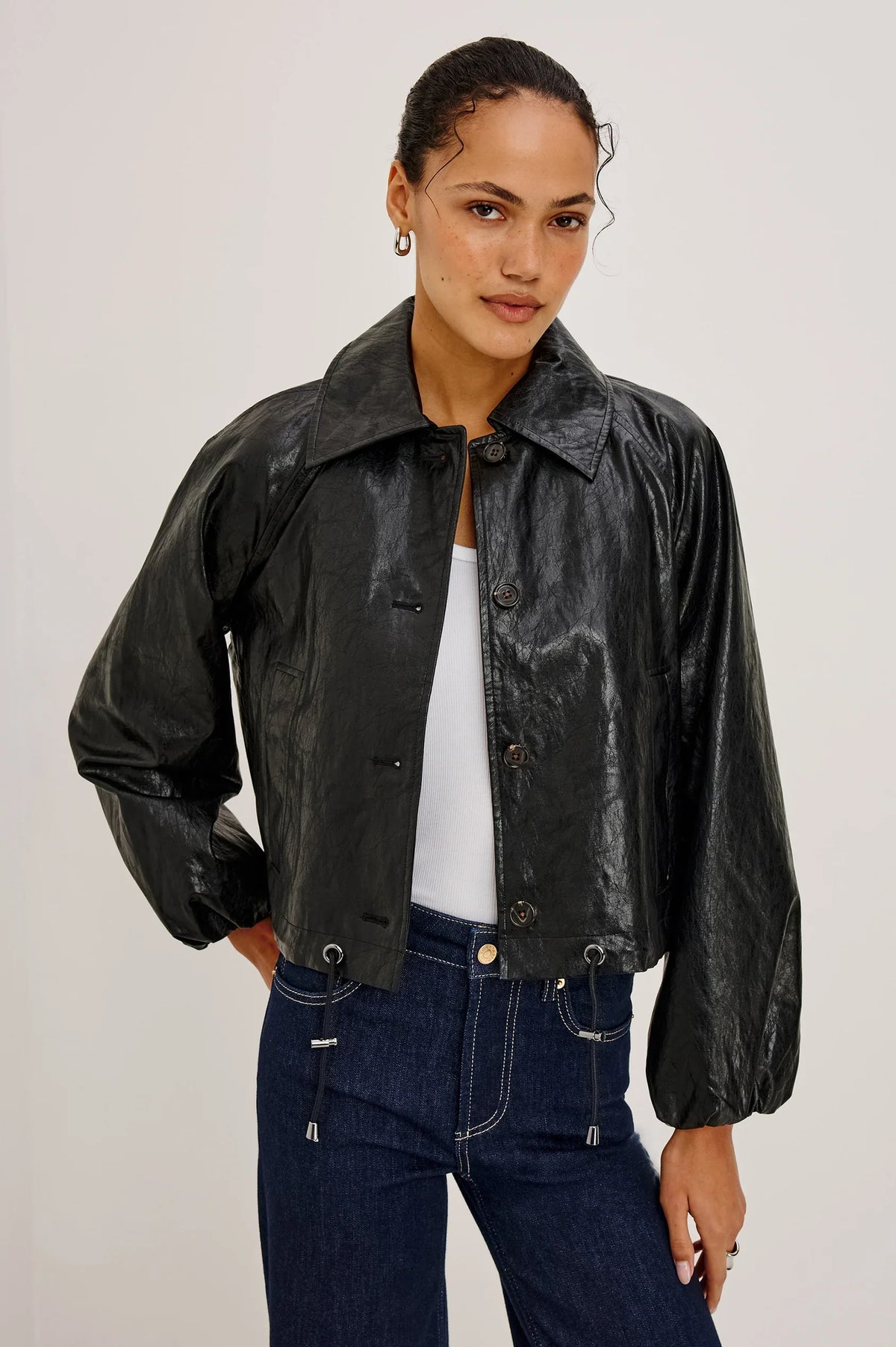 Rails - North jacket in faux leather black