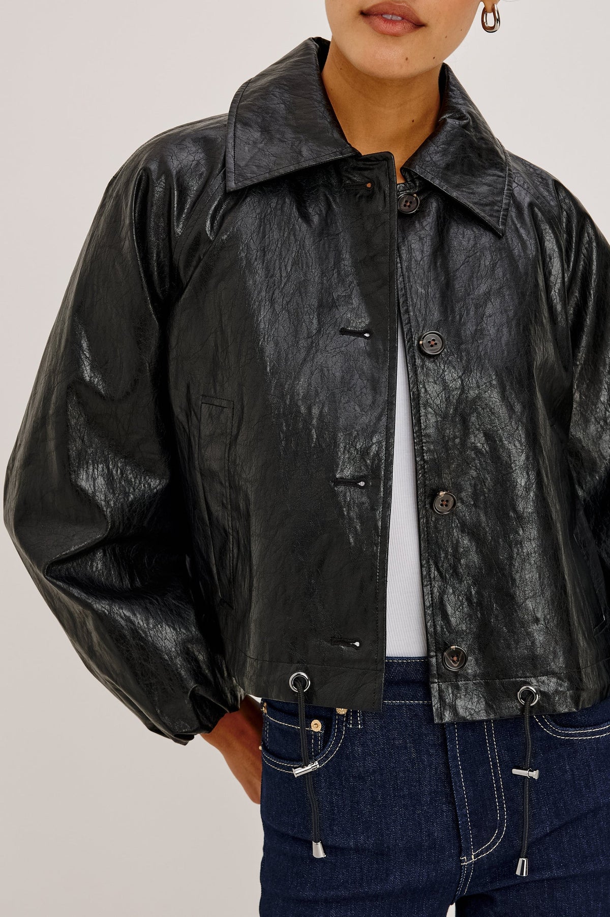 Rails - North jacket in faux leather black