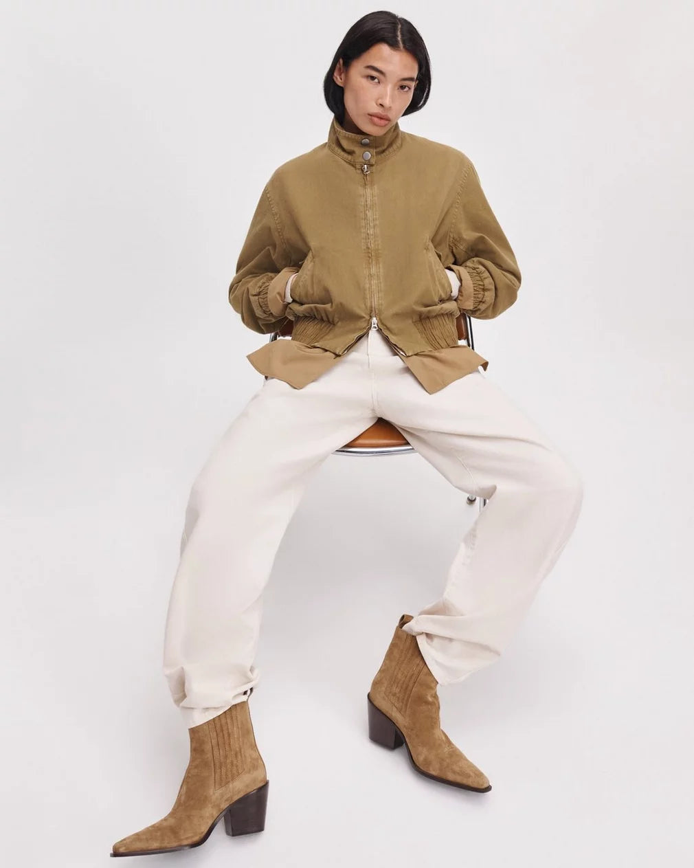 Rag & Bone - Newbury suede Chelsea boot in dijon suede