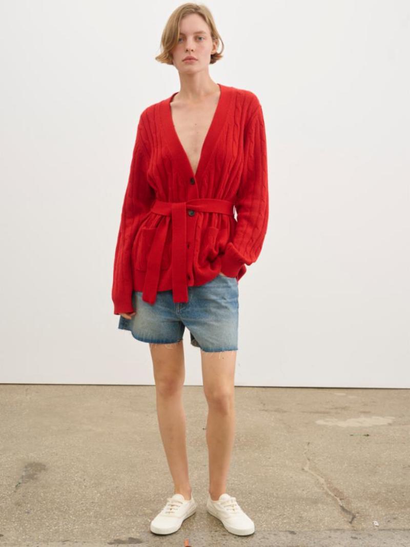 Nili Lotan - Tirza cardigan in true red
