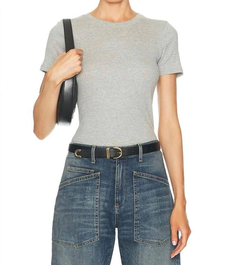 Nili Lotan - Makyla Tee in Heather Grey