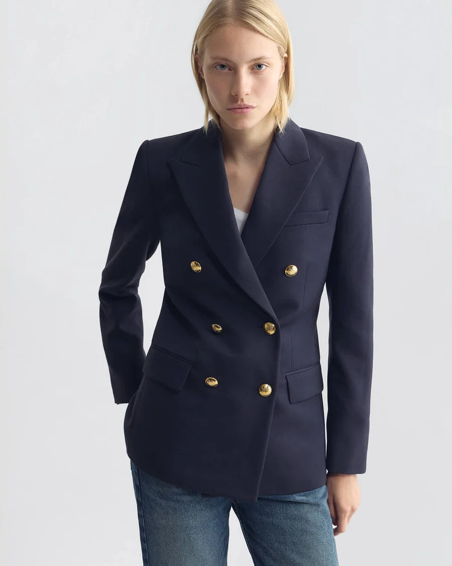 Nili Lotan - Bruni Double breasted Jacket in Midnight