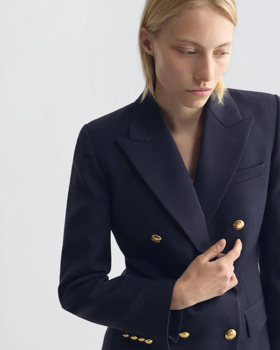 Nili Lotan - Bruni Double breasted Jacket in Midnight