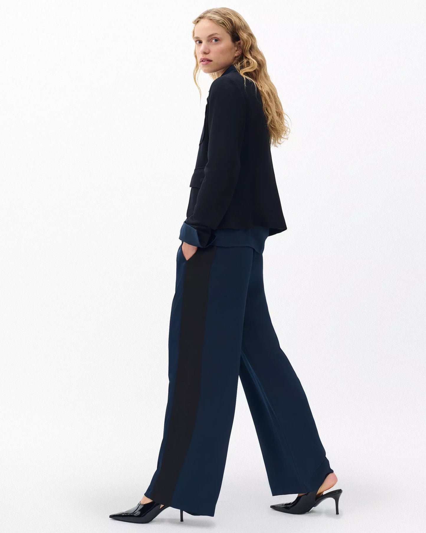 Rag & Bone - Olivia Stripe Pant in Salute